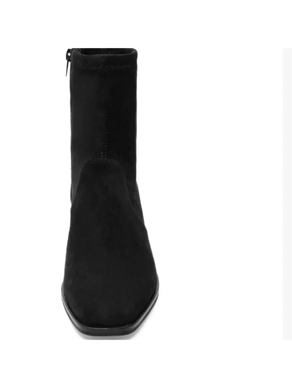 Silent D Fuller Black Stretch Suede Square Toe Sock Style Designer Boot 36 $155